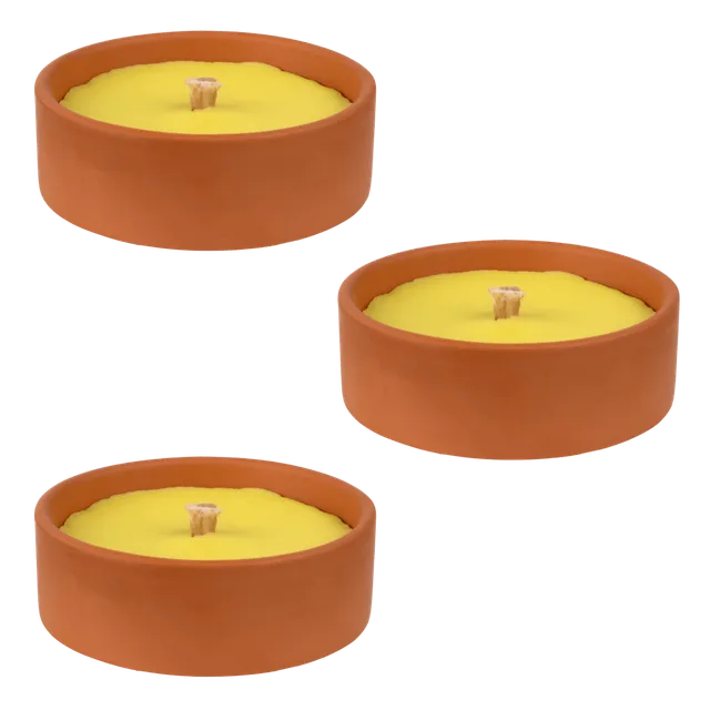 Terra Nostra Citronnelle bougie anti-moustique terre cuite lot 3