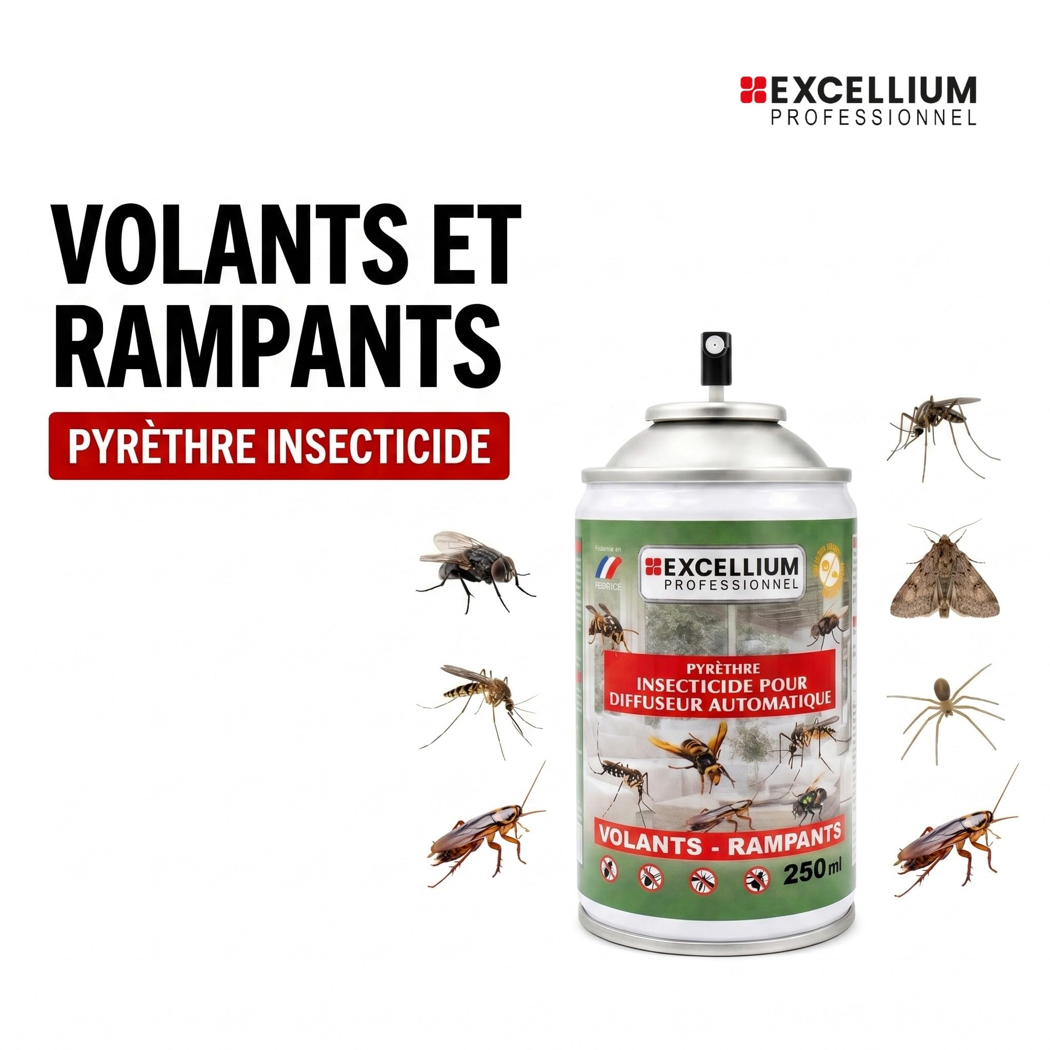 Excellium kit diffuseur auto insecticide pyrèthre 250 ml