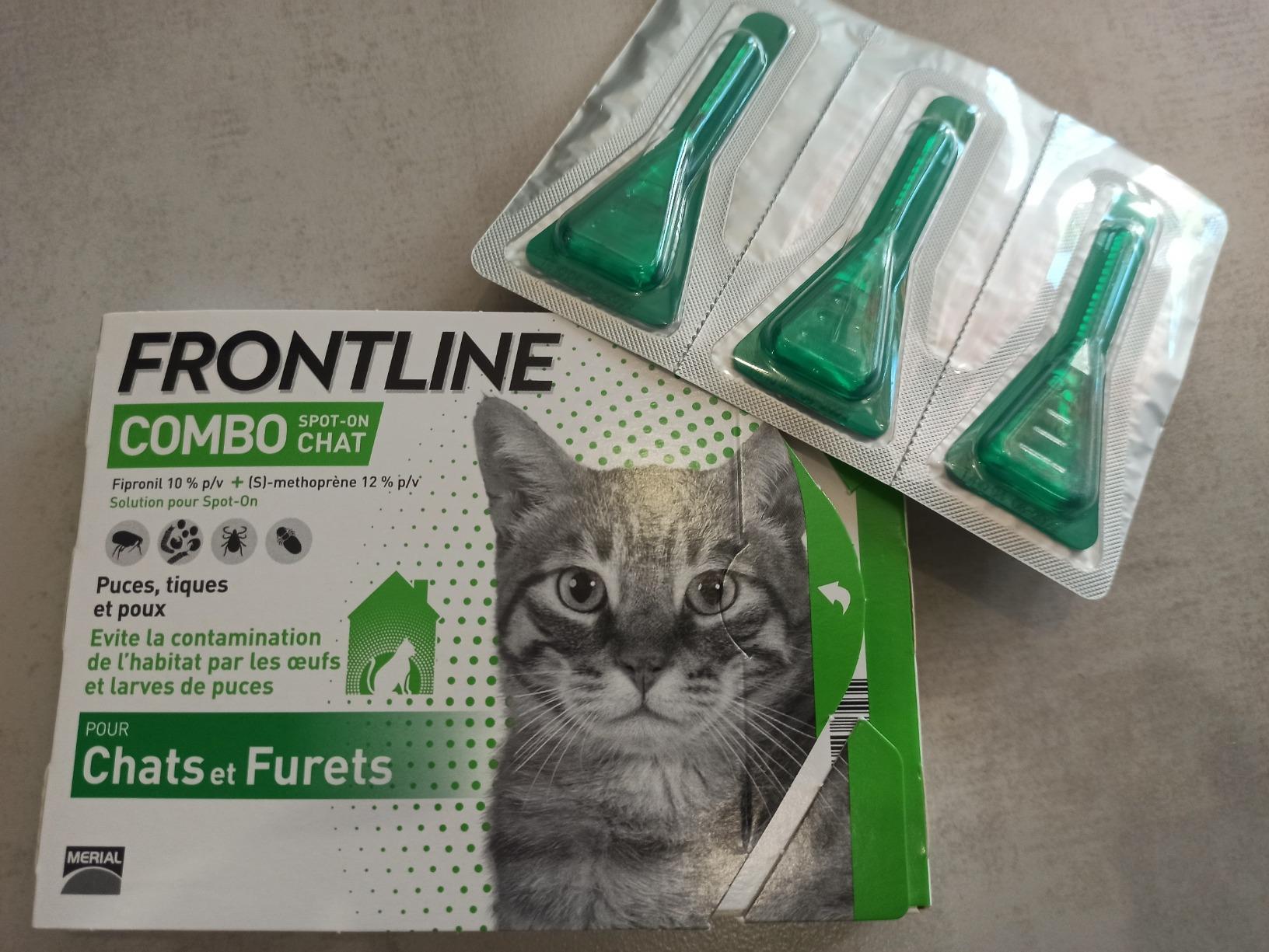 Frontline Combo Chat spot-on antiparasitaire 6 pipettes anti-larves