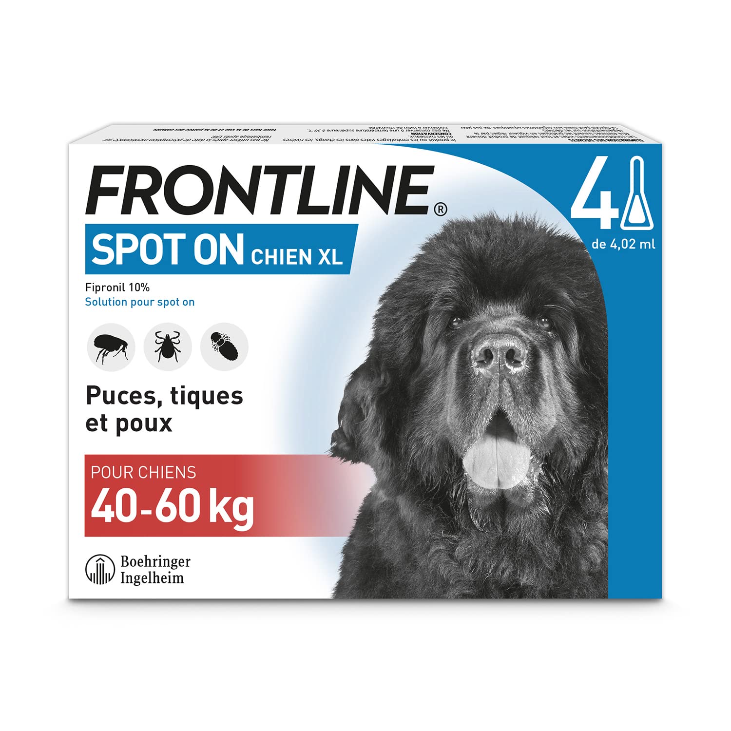 Frontline Spot On chien 2-10kg 6 pipettes puces tiques