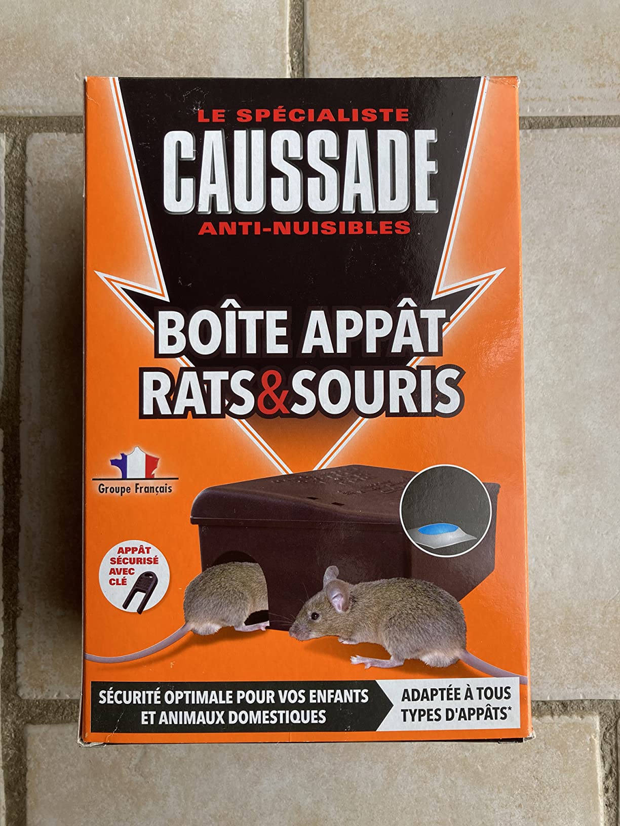 Caussade Boîte Appât rats souris boîte sécurisée à clé