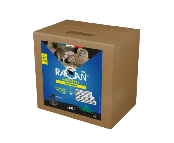 Aurodil Racan Avoine BR 25 appât rats seau 5 kg brodifacoum